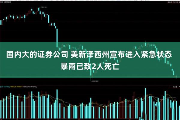 国内大的证券公司 美新泽西州宣布进入紧急状态 暴雨已致2人死亡